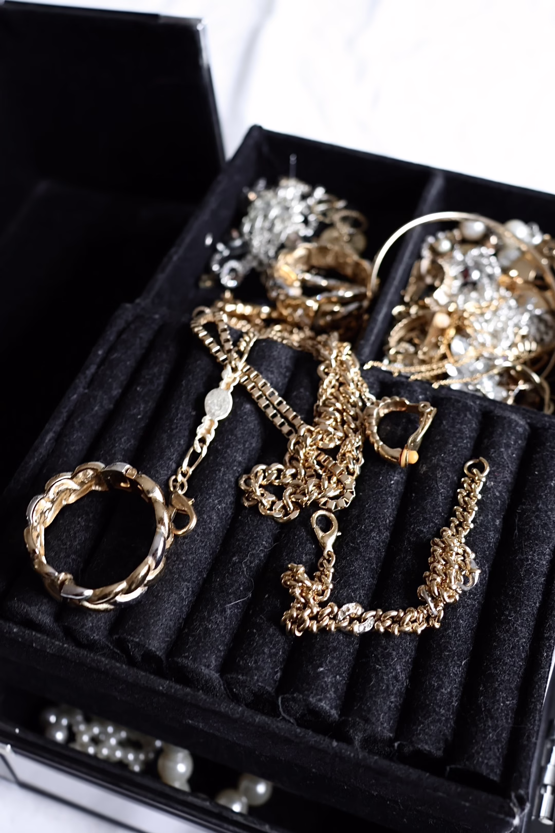 Scrap gold jewellery ready to be valued